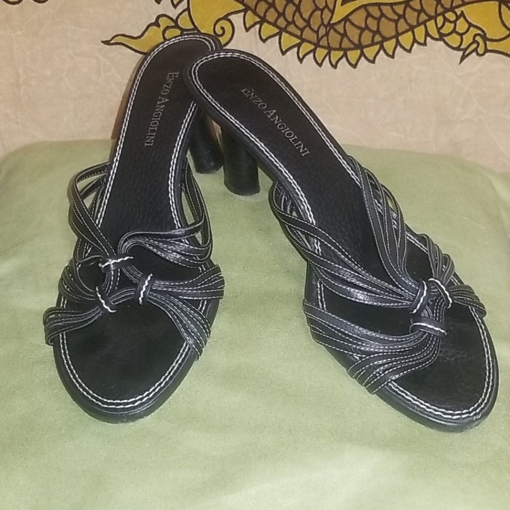 Black Enzo Angiolini Heels Sandals